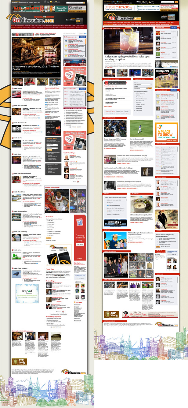 The new site is brighter than the old one.